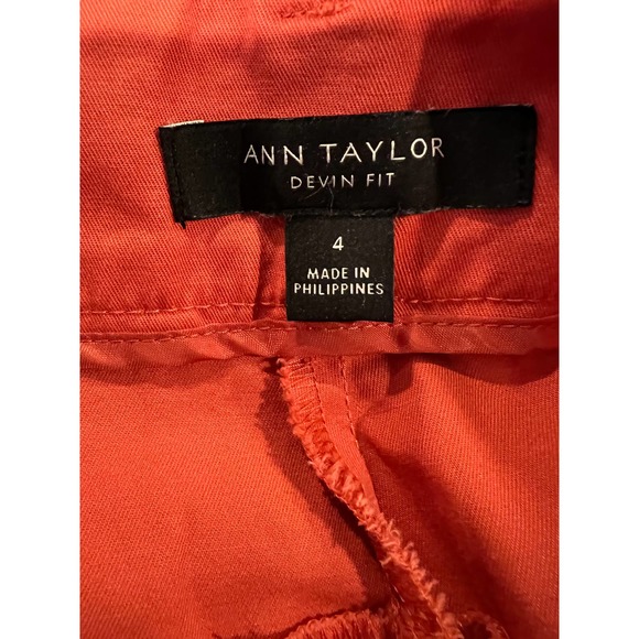 Ann Taylor "Devin Fit" Rust/Burnt Orange Spice cropped pants Sz. 4 - Picture 8 of 11